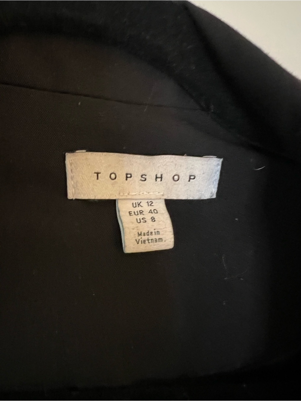 Topshop Black Jacket with Branded Label